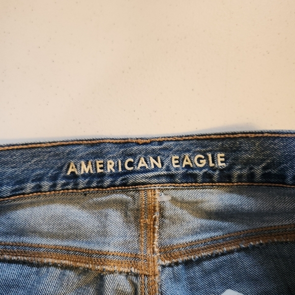 American Eagle AEO Mom Jeans Stretch 100% Cotton High Waisted Rise 90s Size 4 - Picture 6 of 12